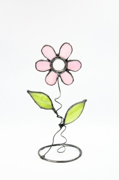 Witrażowe kwiaty - dekoracja domu