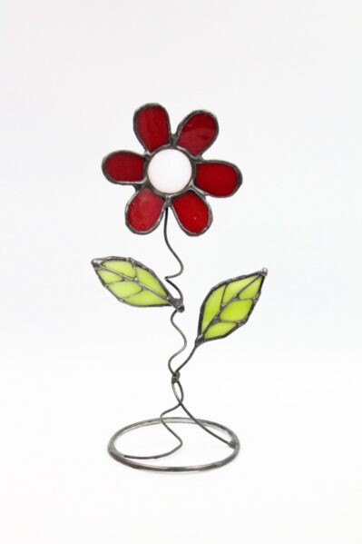 Witrażowe kwiaty - dekoracja domu