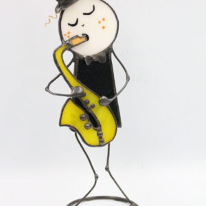 Saksofonista - Witrażowa Figurka dla Muzyka