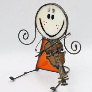 Skrzypaczka – Witrażowa Figurka dla Muzyka