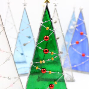 Lampion Świąteczny – Choinka Witrażowa