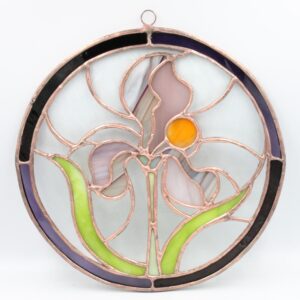 witraż na ścianę w stylu secesji