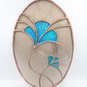 Witraż na ścianę w stylu secesji – motyw roślinny